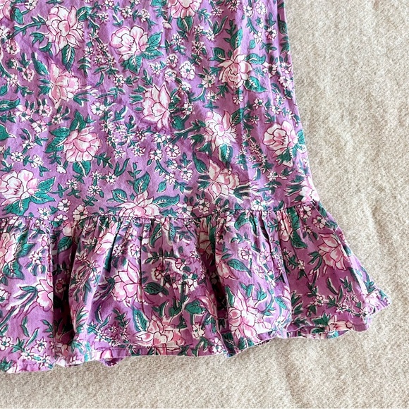 Mille resort maxi/midi slip dress in purple floral - Picture 3 of 8